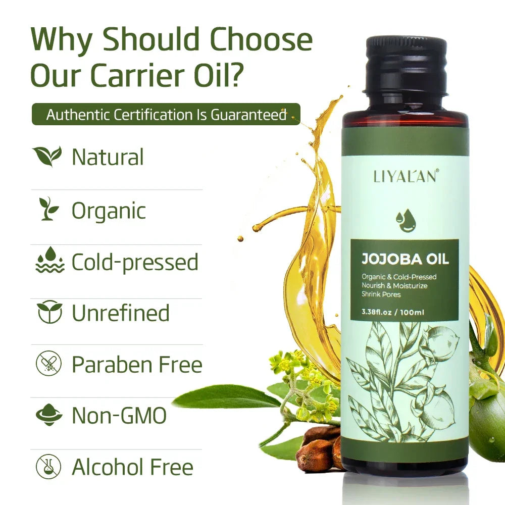 100ml Jojoba Oil – Natural Organic Carrier Oil Peaceful Pleasures Health and Wellness