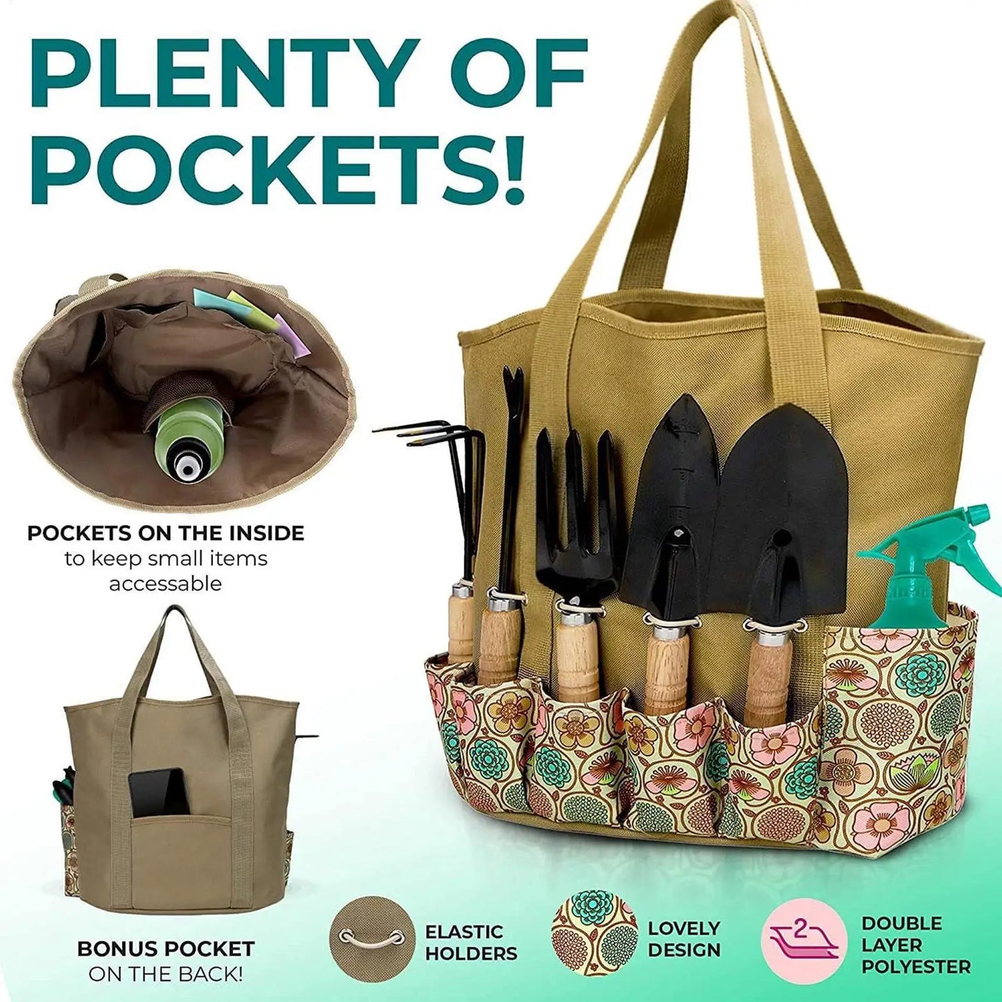 Complete Gardening Tool Set – Shovel, Rake, Gloves & Storage Bag Garden Hand Tool Set Peaceful Pleasures Health and Wellness