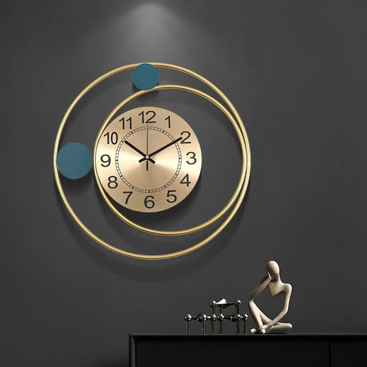 Silent Wall Clock Modern Minimalist European Fashion 42X42cm Living Room Bedroom Wall Decoration Peaceful Pleasures Health and Wellness