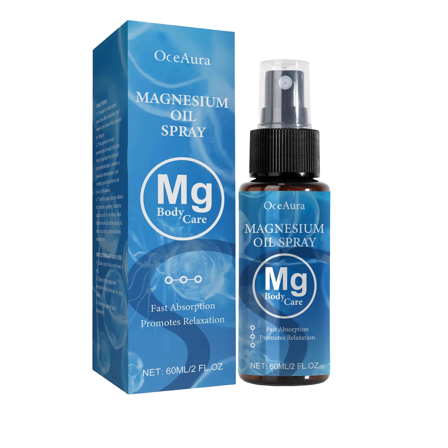 OceAura Magnesium Oil Spray | Sleep, Relaxation & Skin 60ml