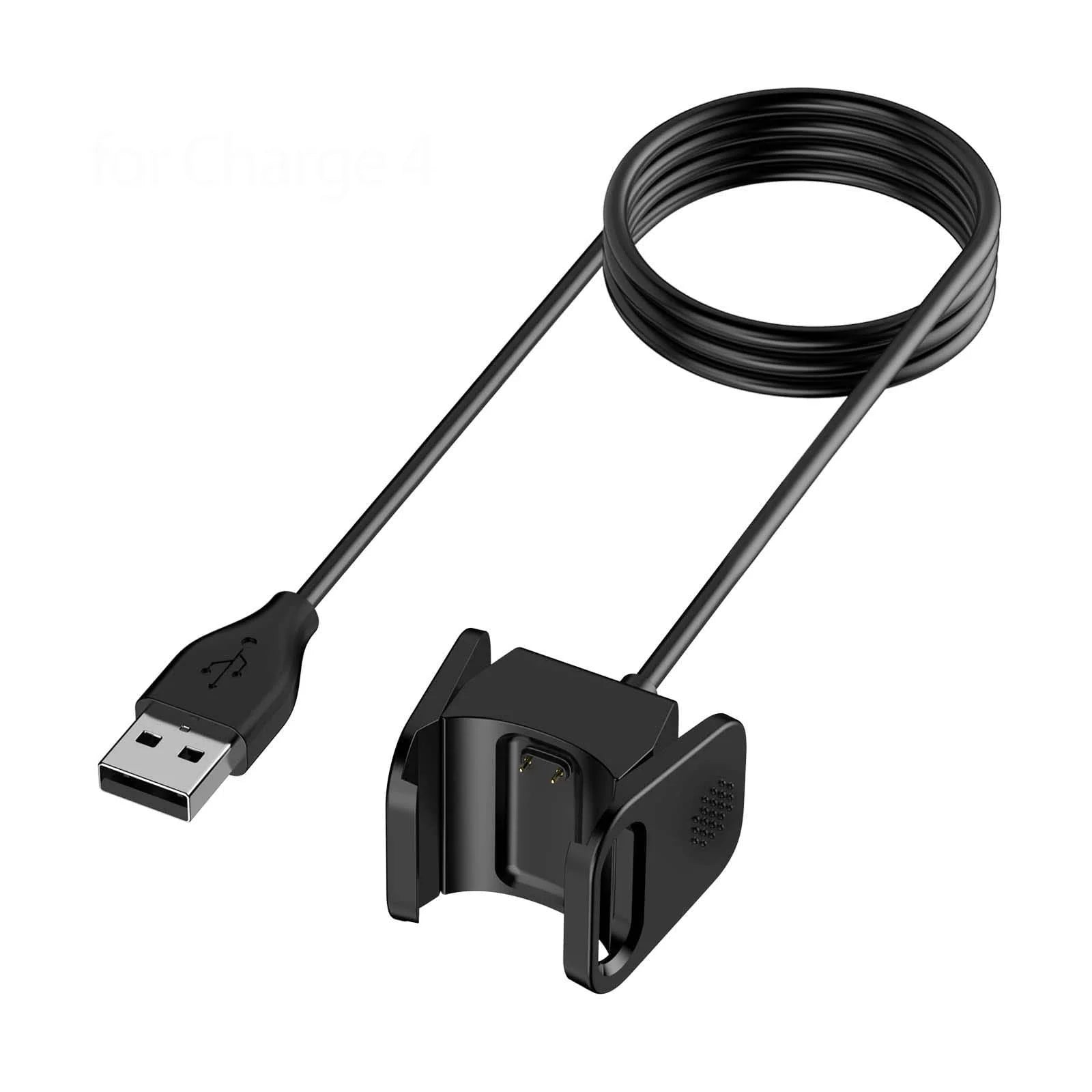 USB Charger Cable for Fitbit Charge 4 – Dock Adapter Replacement Peaceful Pleasures Health and Wellness Black