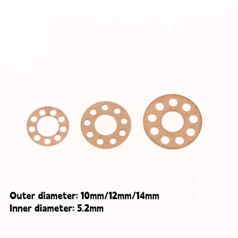 10Pcs 12x5.2x0.5mm 14x5.2x0.5mm Brass Washers Gasket Storage Oil Brass Washer 10x5.2x0.5mm Folding Knife Accessories Peaceful Pleasures Health and Wellness