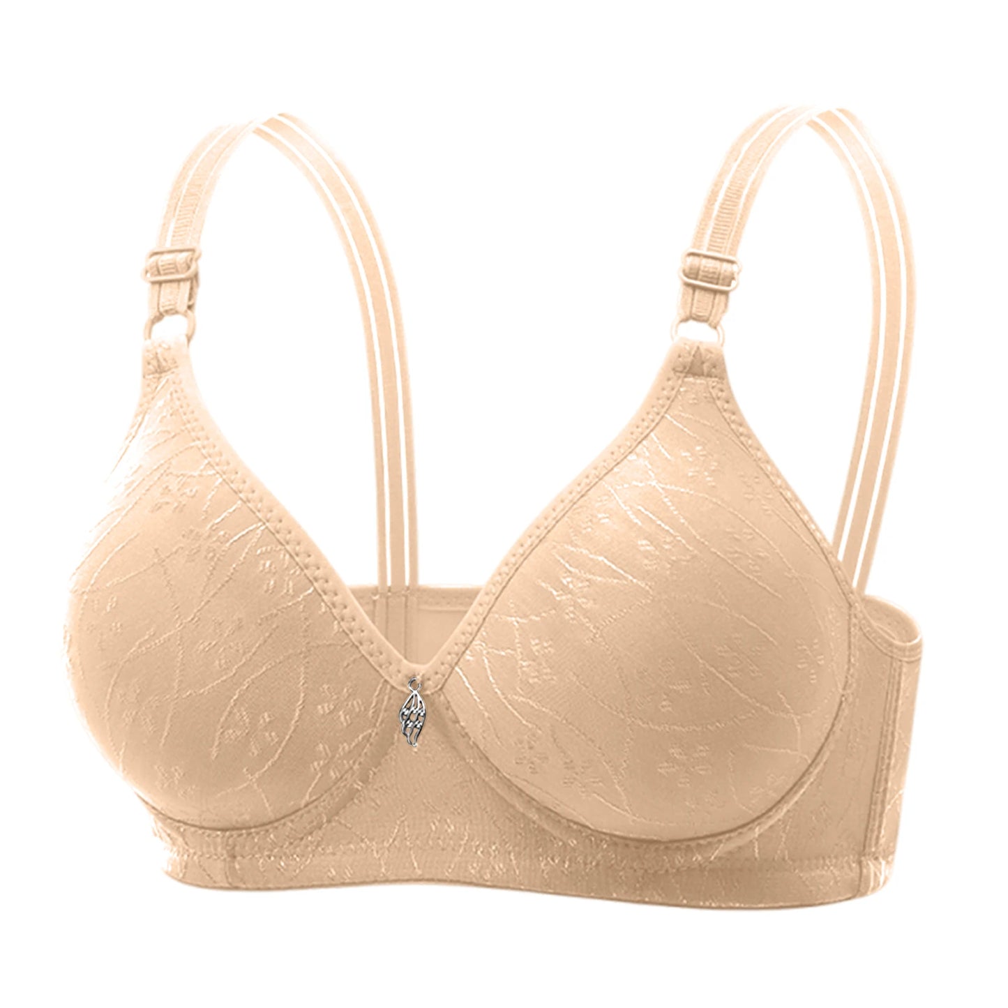 Traditional Style Women's Bra with Bamboo Charcoal Inner Cup Thin Molded Cup for Middle-Aged And Elderly Comfortable Underwear Peaceful Pleasures Health and Wellness Complexion 40