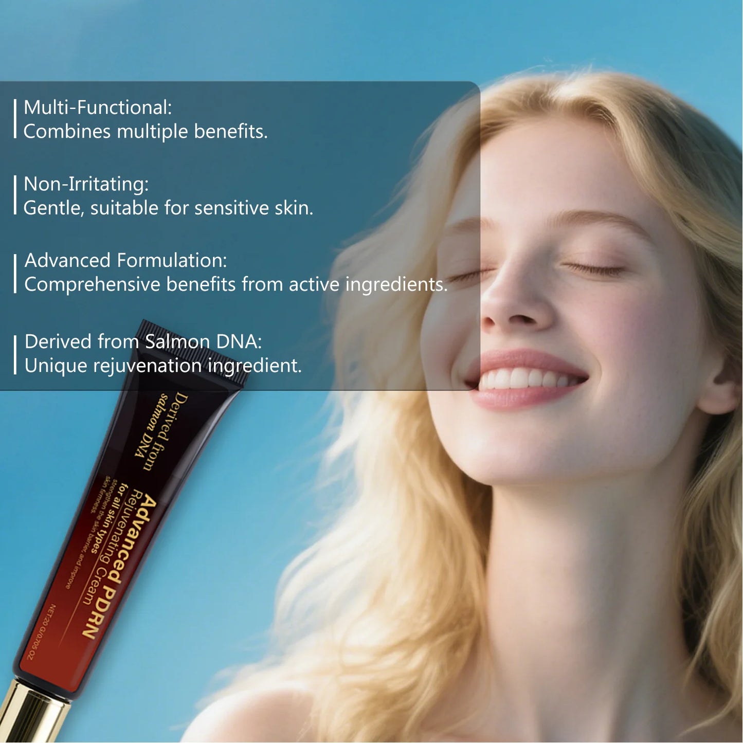 1/2pcs Advanced PDRN Rejuvenating Cream, Salmon DNA for All Skin Types, Strengthen Skin Barrier Improve Firmness,Skin care Peaceful Pleasures Health and Wellness