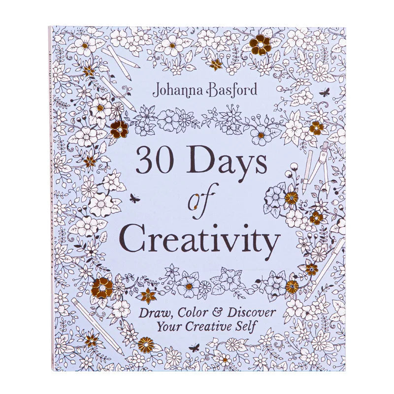 Bview Art 30 Days Creativity Stress-relief Coloring Book Adults