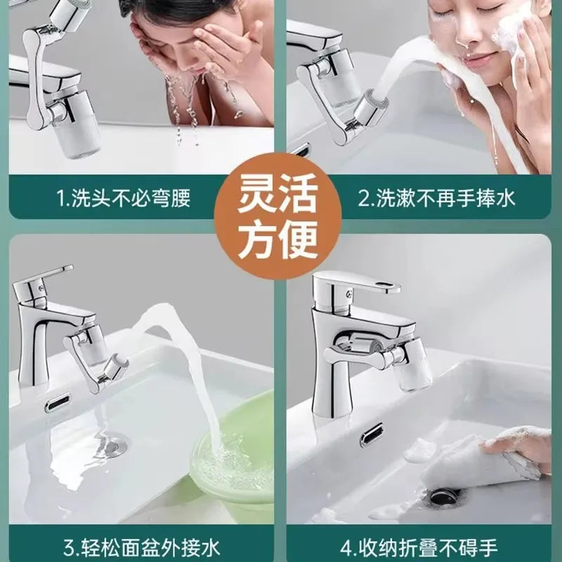 Swivel Kitchen Faucet Extender with Filter – 2 Modes, Metal