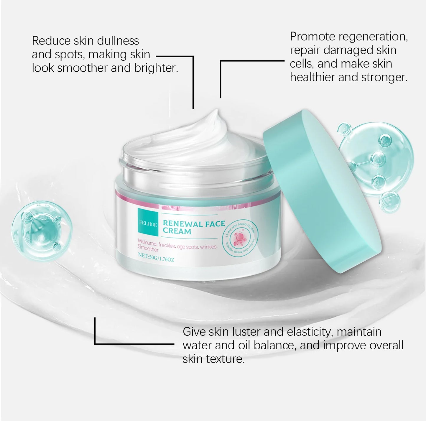 EELHOE Collagen Firming Face Cream | Hyaluronic Acid, 50g
