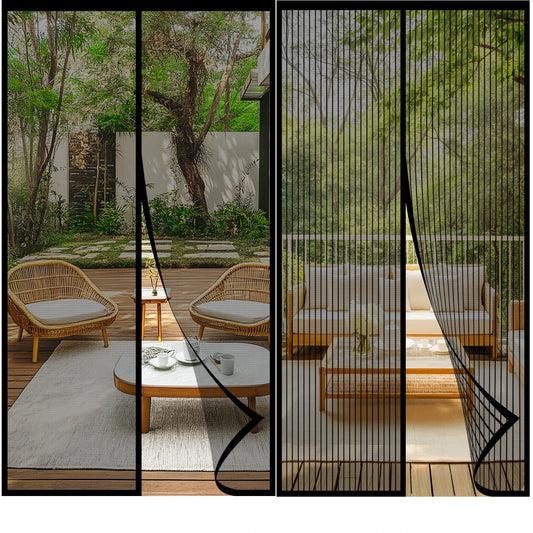 Magnetic Door Screen Curtain 100x210cm | Auto-Close Bug Net Magnetic Door Screen Peaceful Pleasures Health and Wellness