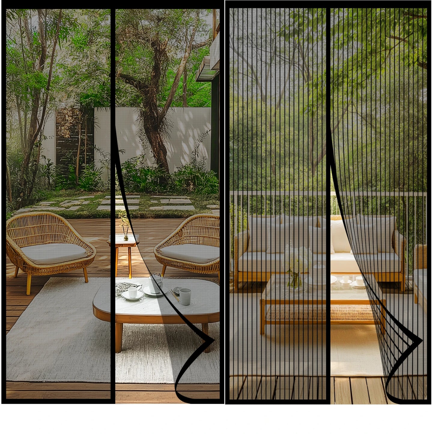 Magnetic Screen Door Curtain 100x210cm – Auto-Close Bug Net