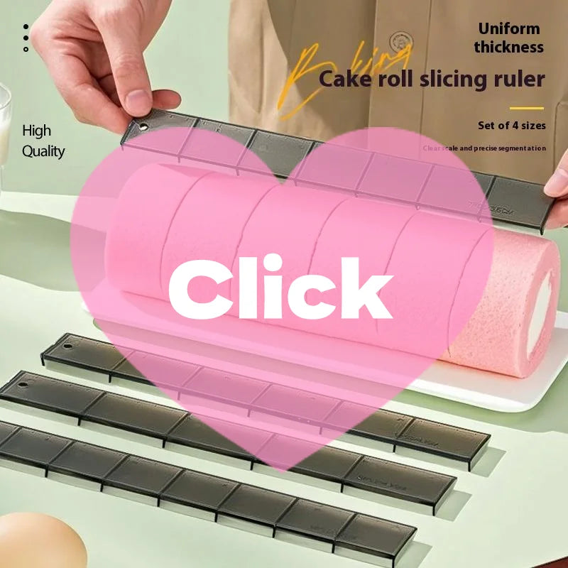 4-Piece Cake Roll Cutting Ruler Set – Uniform Slice Divider