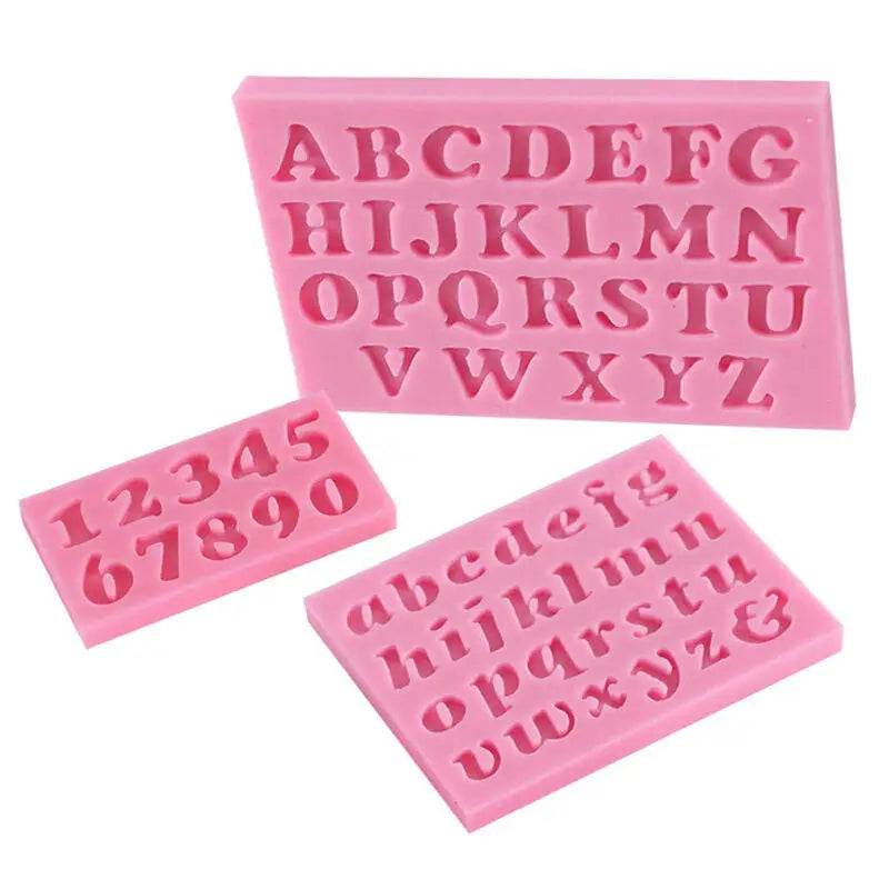 Letters Numbers Silicone Mold for Fondant Gumpaste Candy Chocolate Cupcake Cake Decorating Baking Mould DIY Party Supplies Peaceful Pleasures Health and Wellness