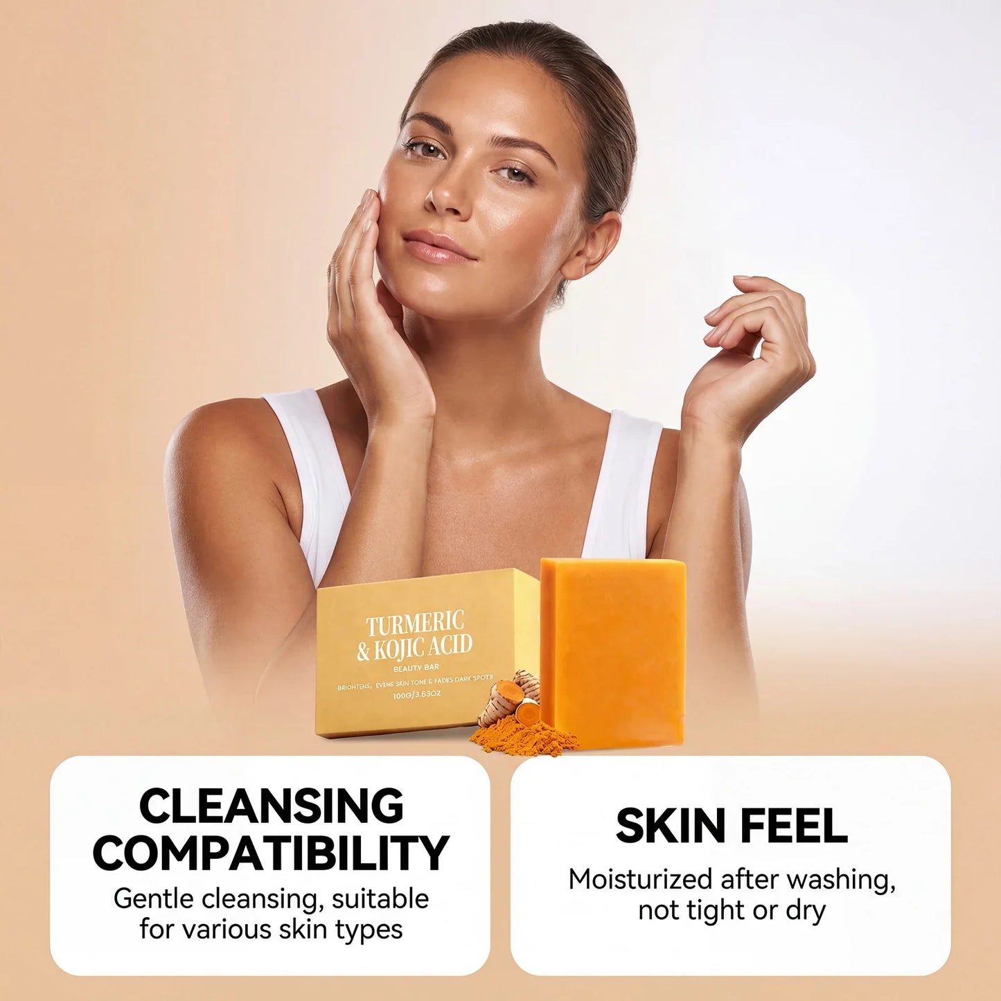 Turmeric Kojic Acid Soap – Brightening & Dark Spot Remover