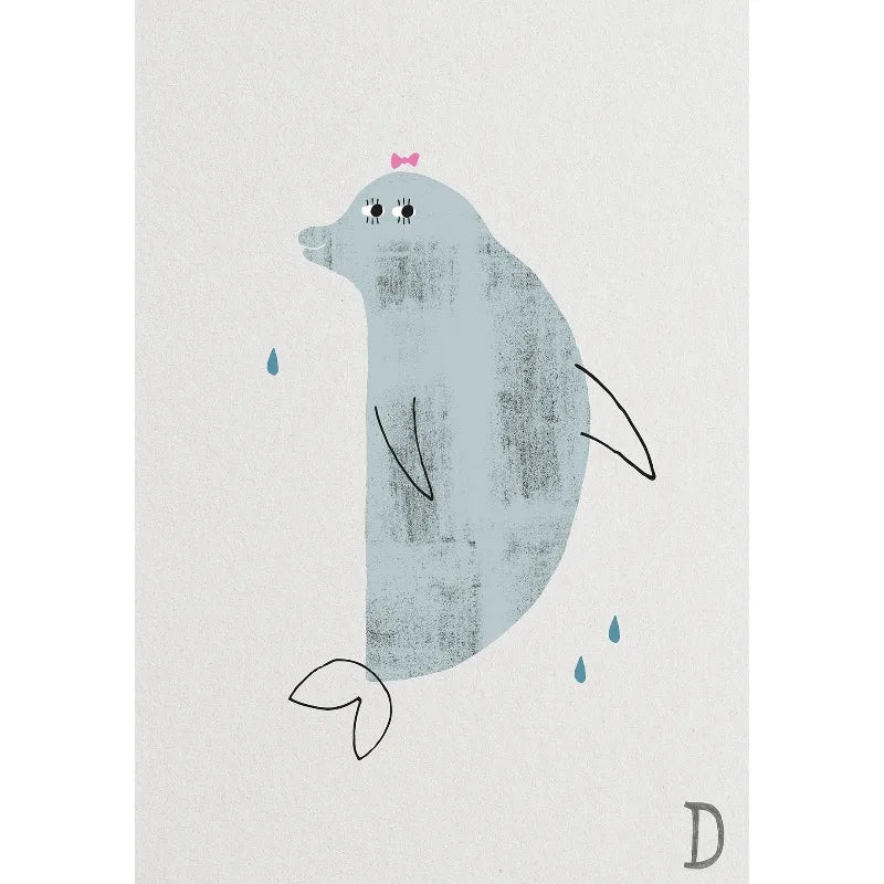 ABC Animal Alphabet Canvas Wall Art for Kids Nursery Room