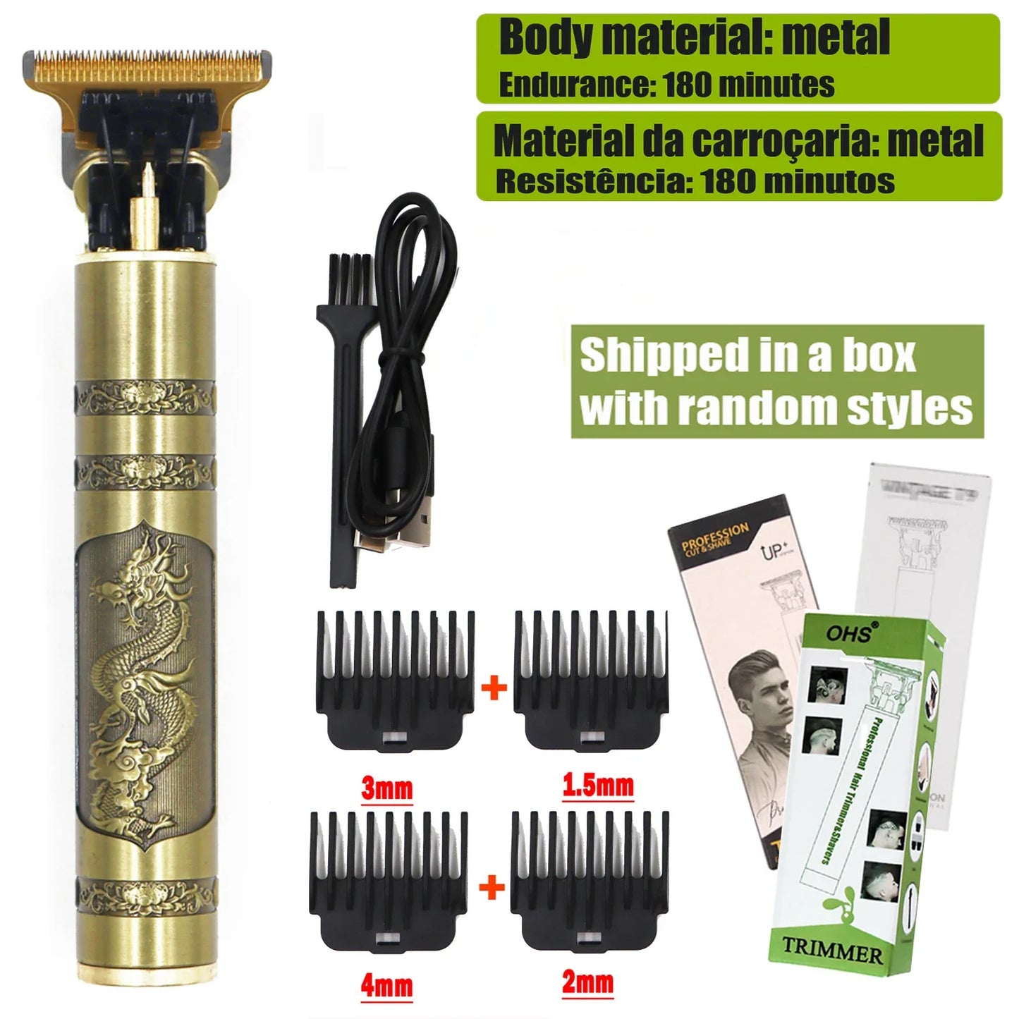 OHS T9 Electric Hair Clipper & Beard Trimmer – 0mm Barber