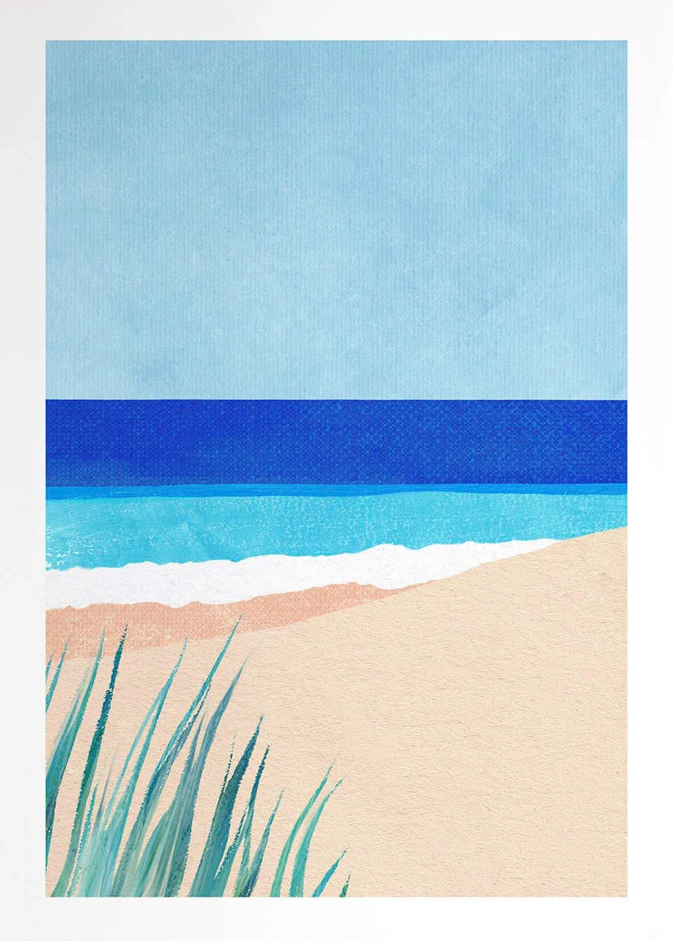 Canvas Painting Wall Art Picture Simple Outdoor Summer Beach Scenery Poster Sunset Surfers Swimming Ocean Living Room Home De Peaceful Pleasures Health and Wellness
