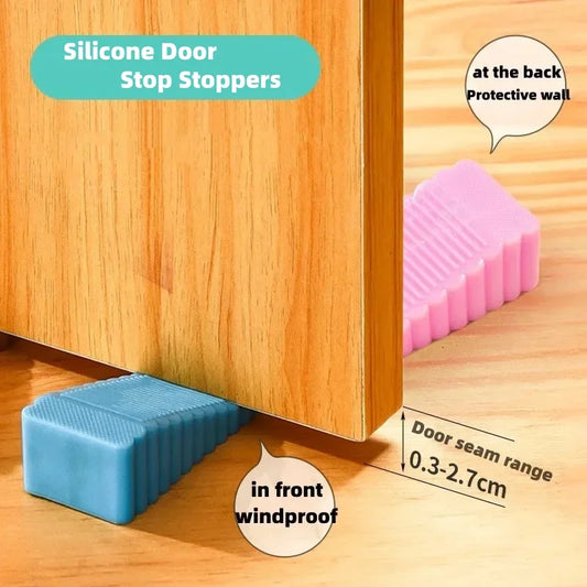 Silicone Door Stop Wedge – Non-Slip Floor Door Stopper Silicone Door Stop Peaceful Pleasures Health and Wellness