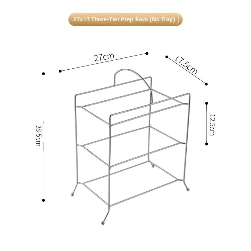 304 Stainless Steel Rectangular Barbecue Rack Portable Design