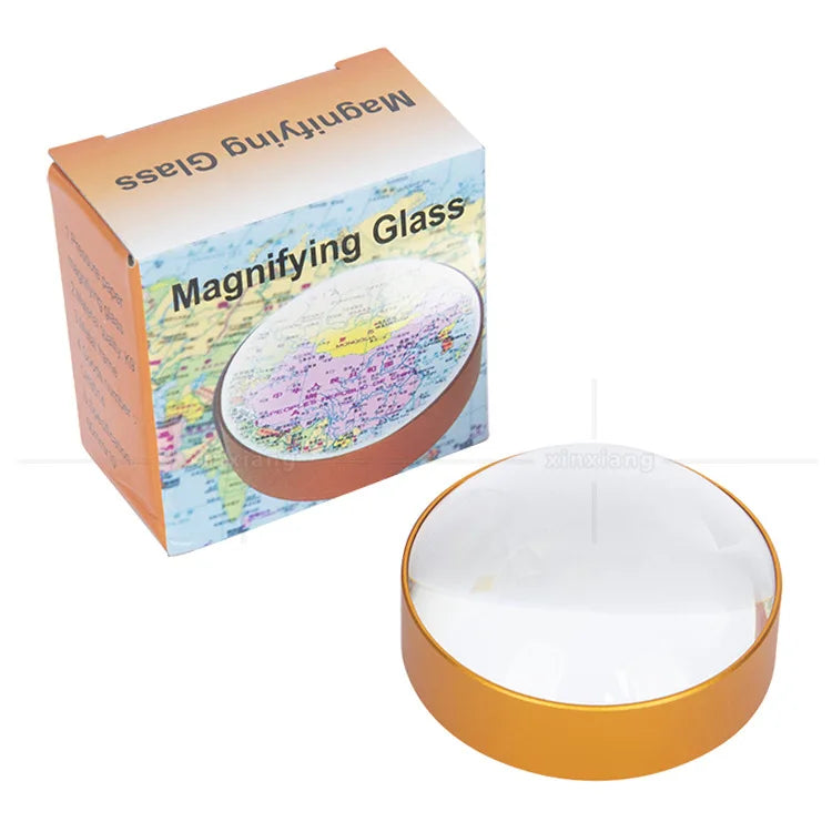 8X Paperweight Read Magnifier 50Mm Magnifying Glass Jewelry Loupe Lens Optical Glass High-Definition Concentrated Light Mirror Peaceful Pleasures Health and Wellness