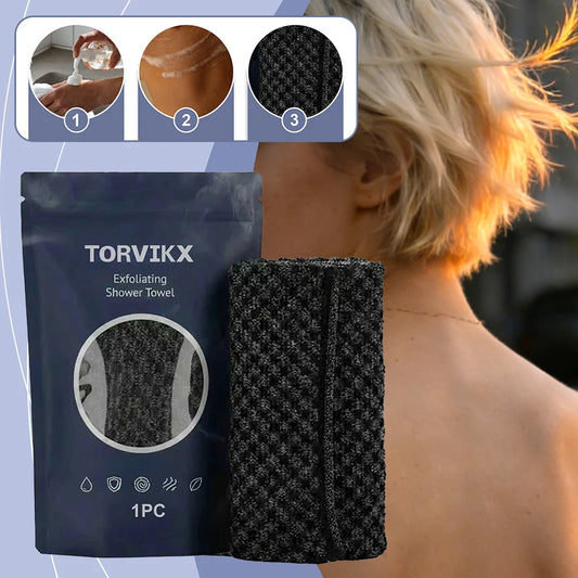 Exfoliating Shower Towel Exfoliating Skin Bath Towel,Premium Scrub Wash Cloth For Body Face Exfoliating Washcloth For Men Woman Peaceful Pleasures Health and Wellness