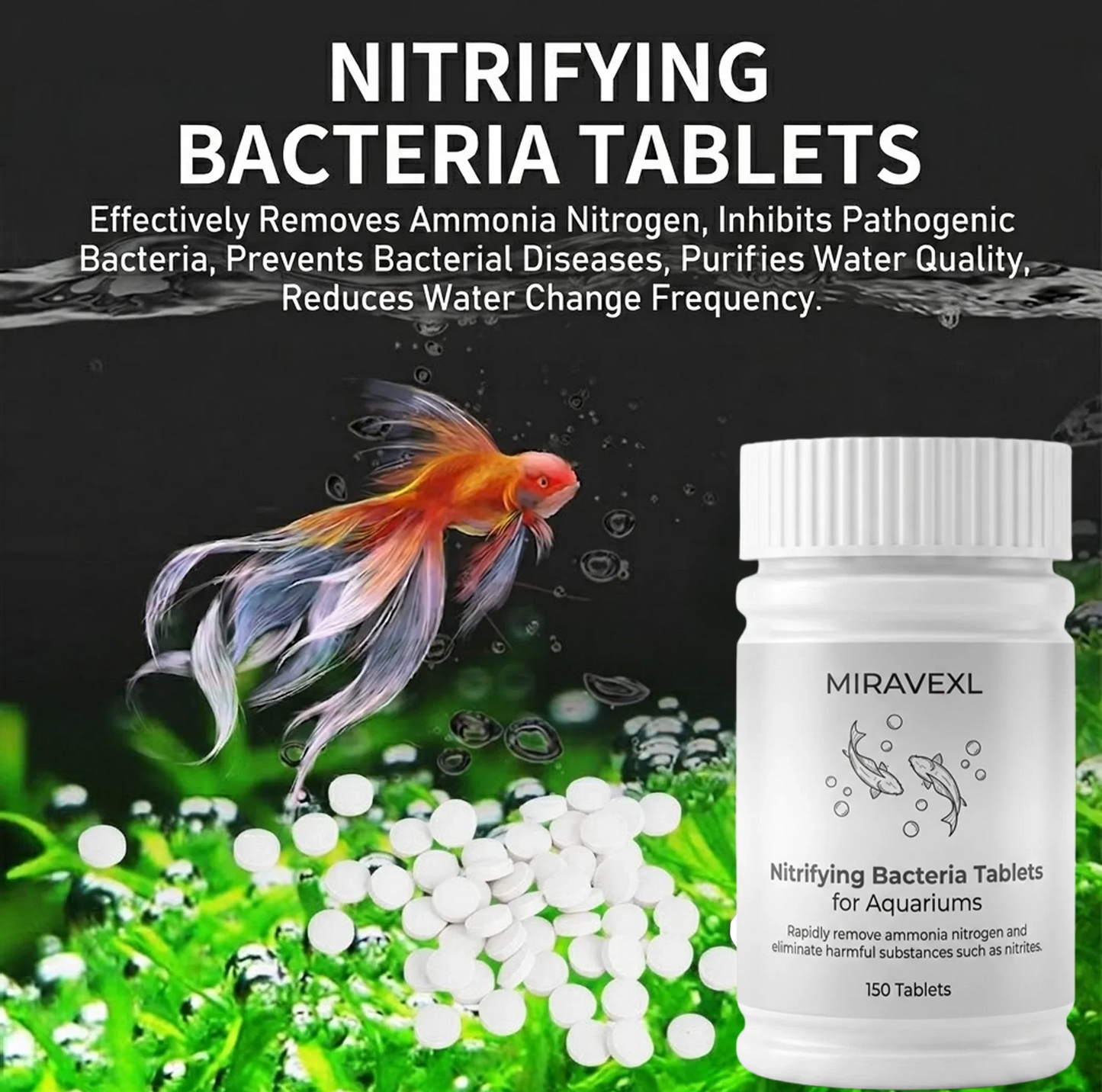 150-Pc Nitrifying Bacteria Tablets – Aquarium Bio Filter Starter
