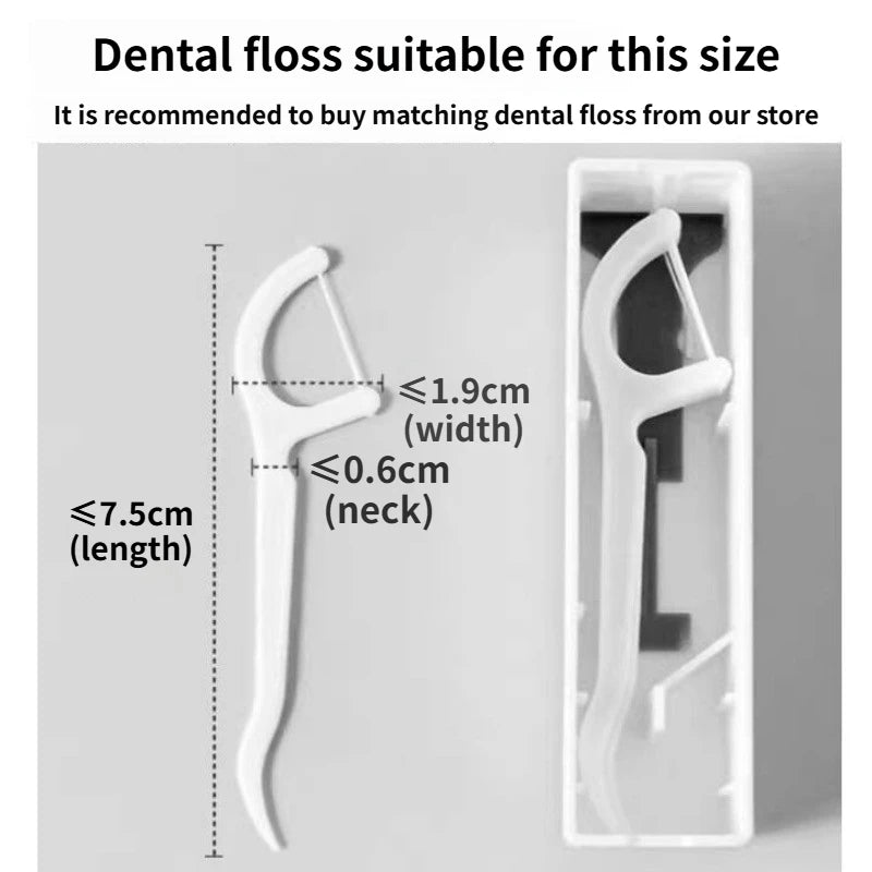 Portable Plastic Teeth Flosser Automatic Dental Floss Storage Box Floss Pick Dispenser Tooth Cleaning for Traveling Camping Peaceful Pleasures Health and Wellness