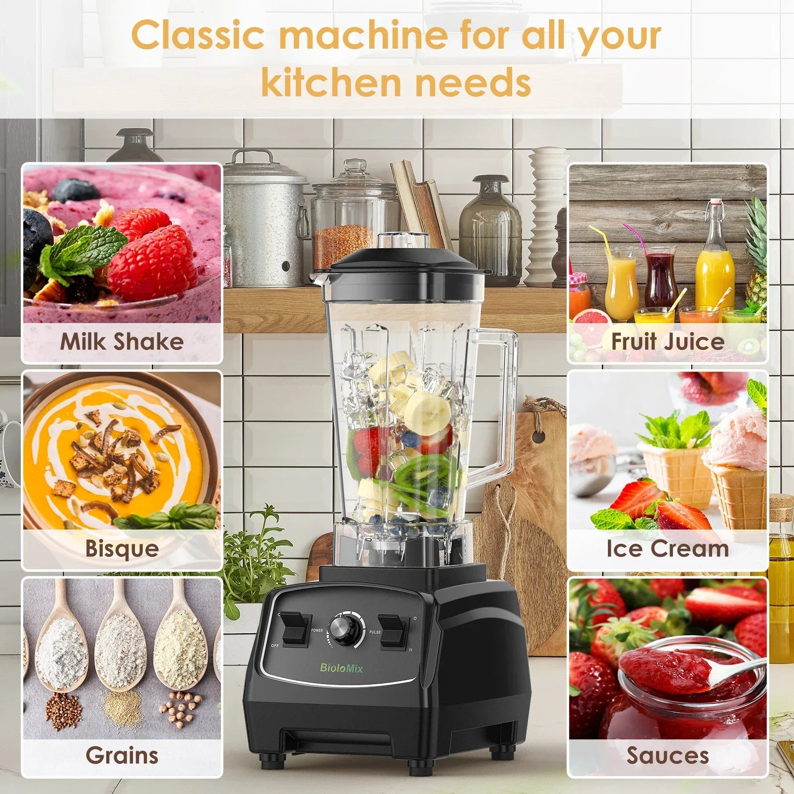 BPA Free 3HP 2200W Heavy Duty Blender | Smoothie Bar Blenders Peaceful Pleasures Health and Wellness