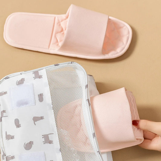Women's Foldable Travel Slippers – Anti-Slip Washable Bath Slides