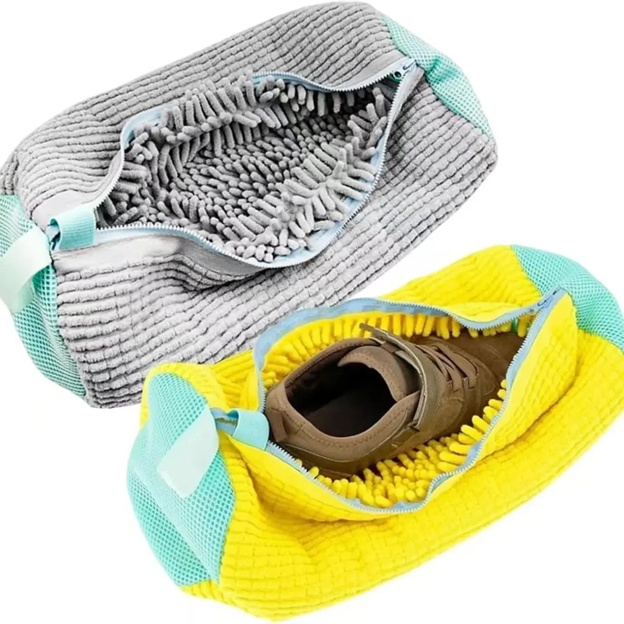 1PCS Wash Shoes Bag Padded Net Laundry Shoes Protector Fluffy fibers Polyester Washing Shoes Machine Laundry Bag Drying Bags Peaceful Pleasures Health and Wellness