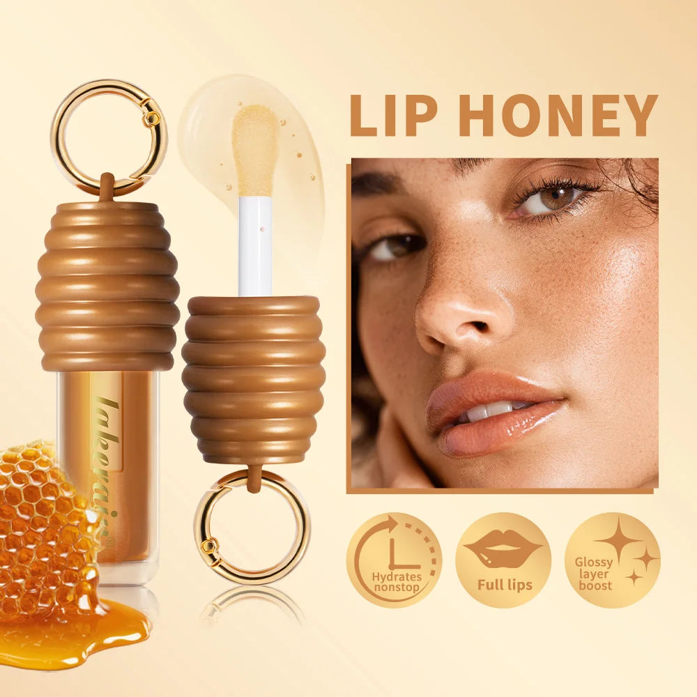 Lip Gloss Plumper Hydrating Lip Balm Smooth Long Lasting Moisturizing Nourishing Lips Honey Oil Non Sticky Cosmetics Bag Clip Ri Peaceful Pleasures Health and Wellness