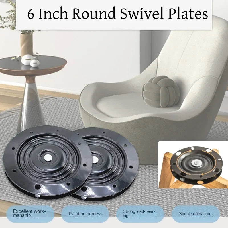 6-Inch 360° Metal Swivel Plate Rotating Turntable Bearing Stand
