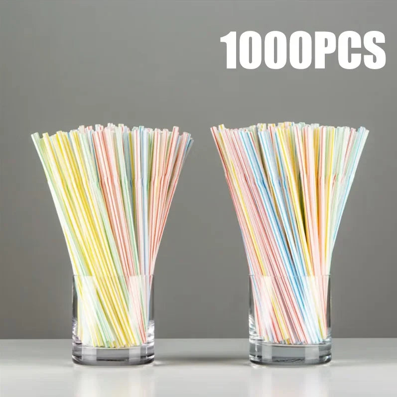 Colorful Flexible Drinking Straws 50–1000 Pcs | Party & Kitchen