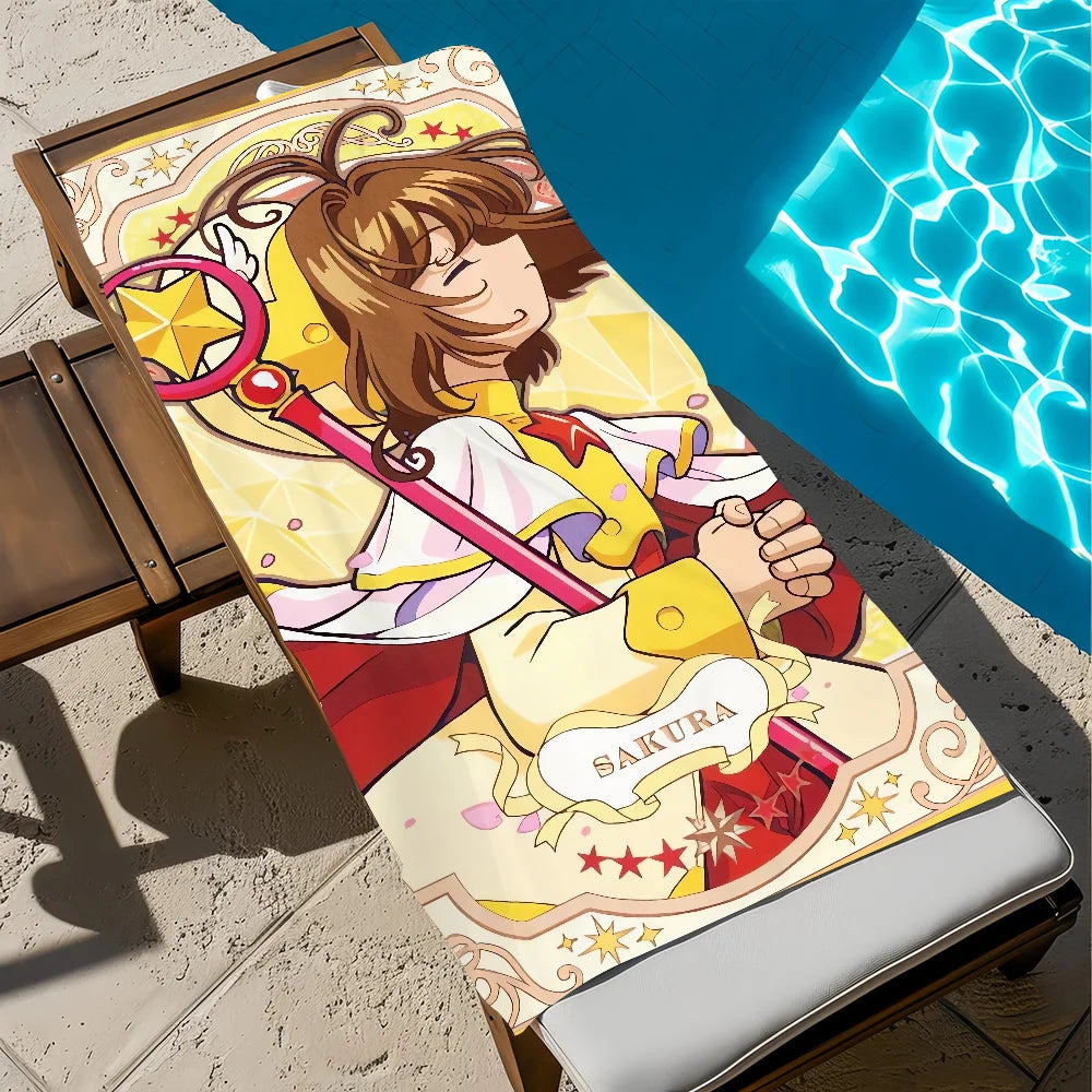 Cardcaptor Sakura Microfiber Beach Towel | Quick-Dry, 11 Sizes Microfiber Beach Towel Peaceful Pleasures Health and Wellness z4 STJ40x70CM