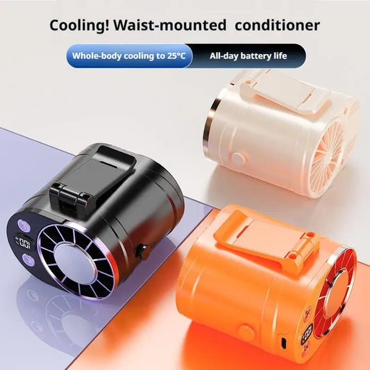 Waist Hanging Fan New Outdoor Semiconductor Cooling Mini Air Conditioner Portable Personal Fan Clip On Waist Cooling Device Peaceful Pleasures Health and Wellness