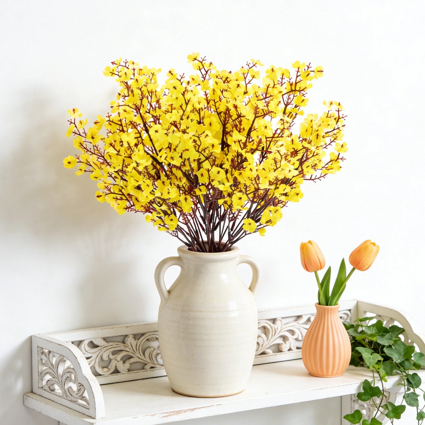 Silk Artificial Peach Blossom Branch – Wedding & Home Décor