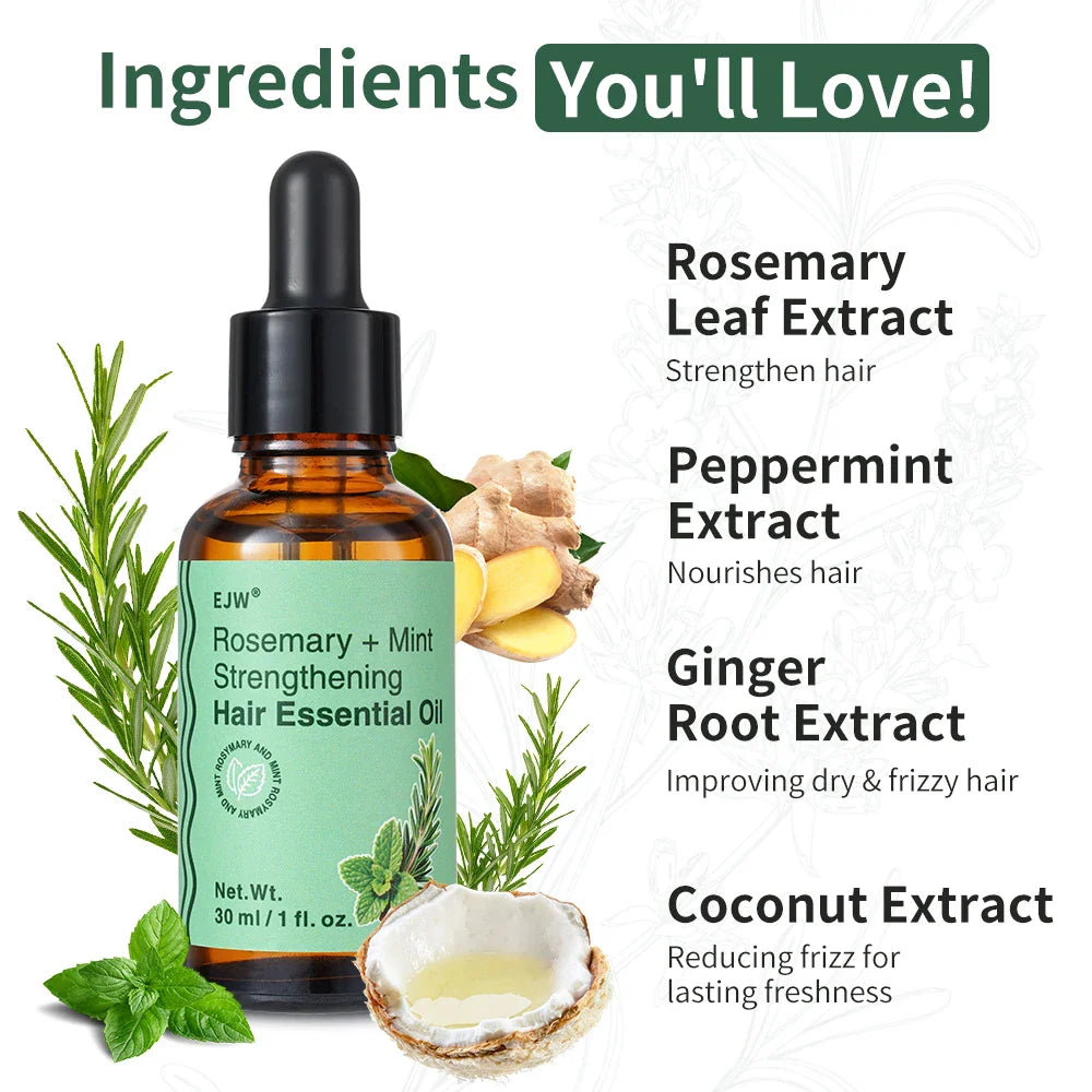 Rosemary & Mint Hair Oil – Dry, Damaged & Frizzy Hair