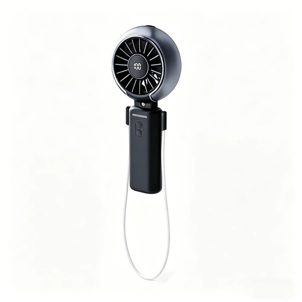 Water Mist Fan Portable Foldable Desktop Fan Rechargeable Handheld Humidifier Fan Air Circulation Fan Outdoor Water Spray Fan Peaceful Pleasures Health and Wellness Black