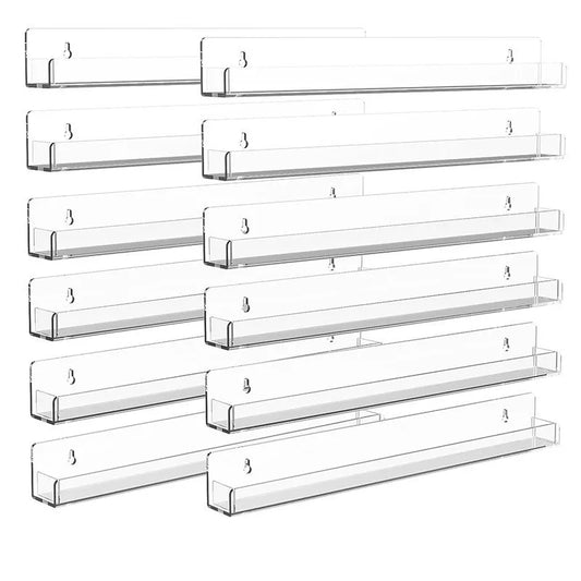 ‌Transparent Multi Layer Acrylic Nail Polish Organizer Storage Display Rack for Beauty Salon and Nail Technician Home Use Peaceful Pleasures Health and Wellness 12pcs