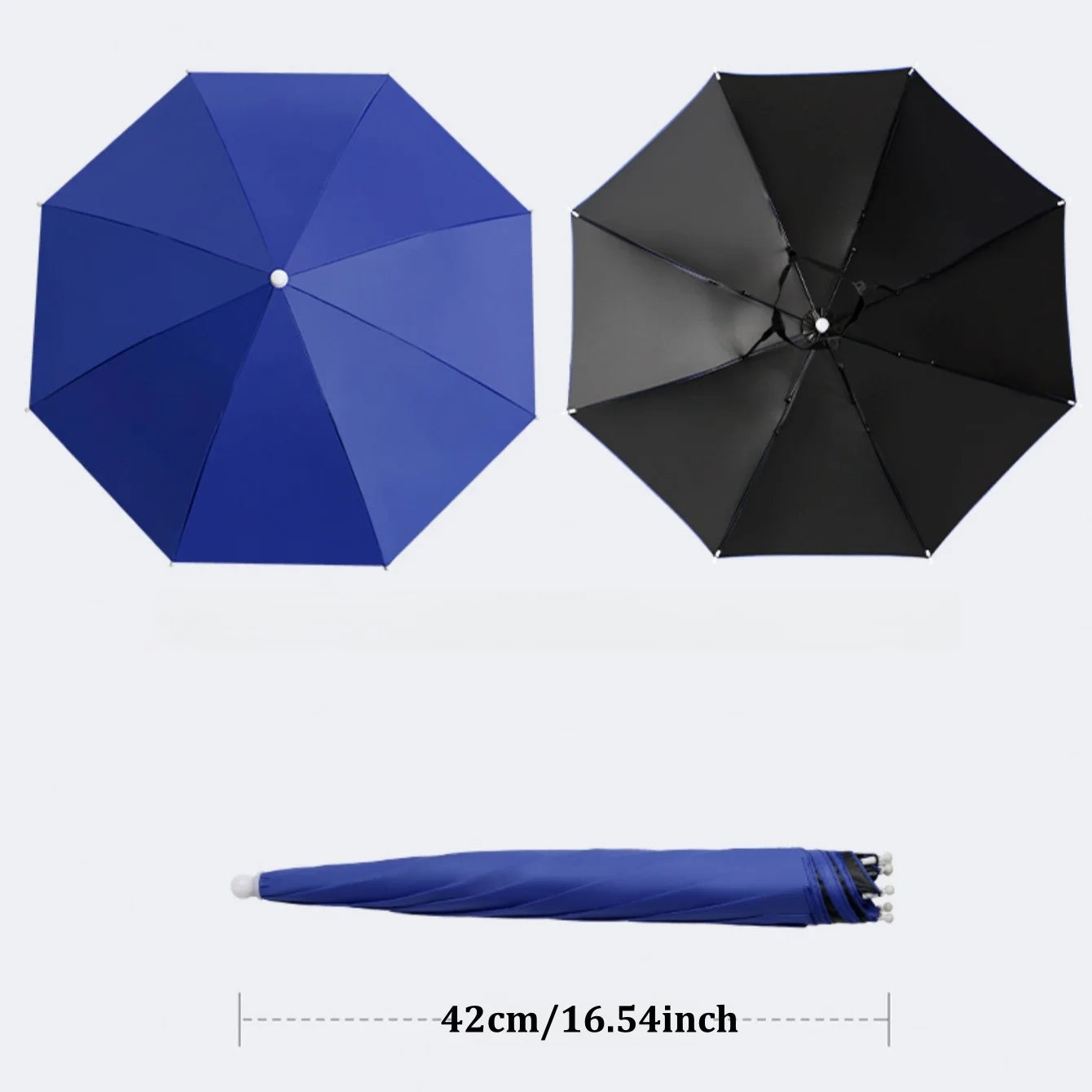 Foldable Hands-Free Umbrella Hat for Fishing, Hiking & Camping