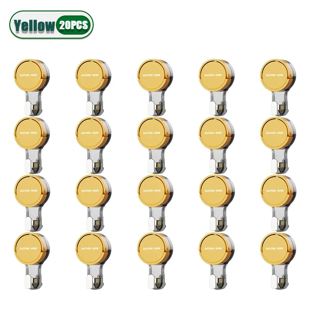 Reusable Suction Cup Hooks – Waterproof Bathroom Wall Hooks 1–30pk