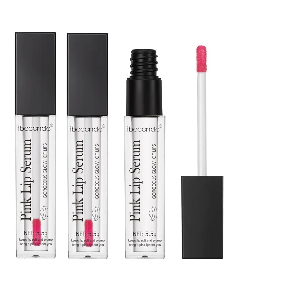 Natural Pink Serum Lips Pink Fresh Remove Dark Lips Gel Lightening Essence Cream Balm Repair Fine Line Brighten Lip Exfoliator Peaceful Pleasures Health and Wellness 3pcs