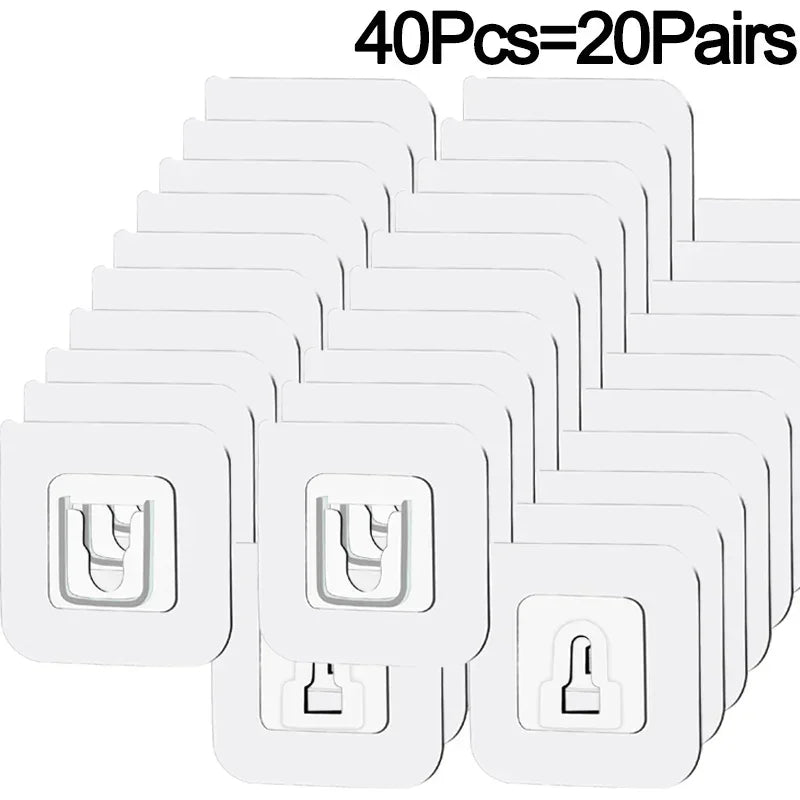 Invisible Adhesive Wall Hooks – Clear Acrylic Organizer Hooks