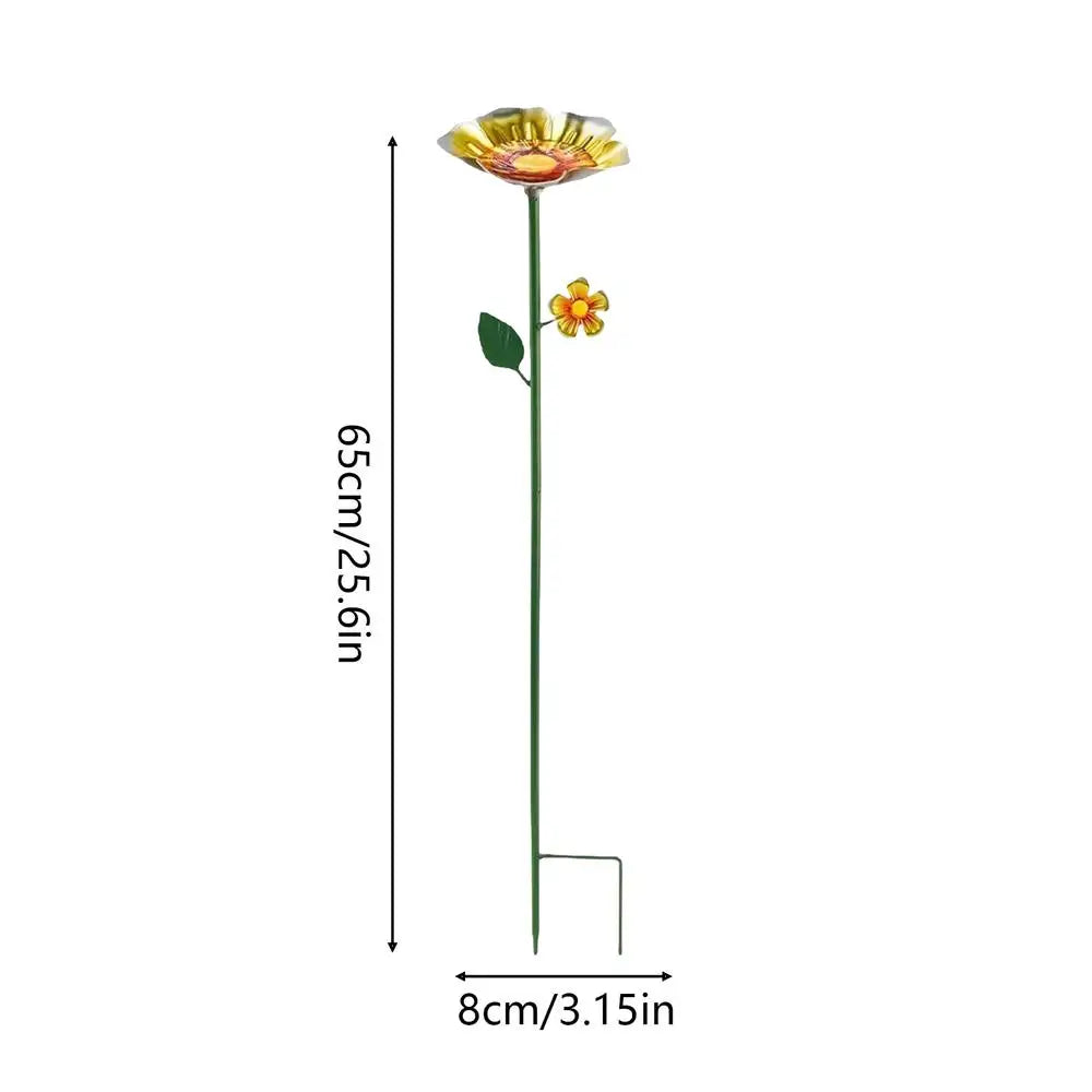 Metal Flower-Shaped Bee & Pollinator Watering Station