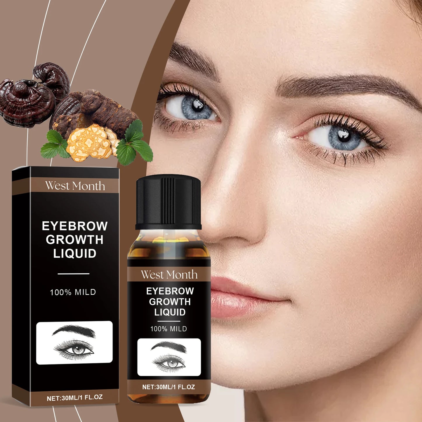 WEST MONTH Eyelash & Eyebrow Growth Serum | Thicker Lashes