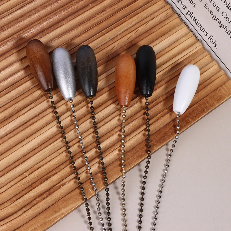 6 Colors Ceiling Fan Chain Pulls Wooden Pull Chain Pendant Rope Extension Pull Chain Easy Install For Ceiling Light Lamp Fan Peaceful Pleasures Health and Wellness
