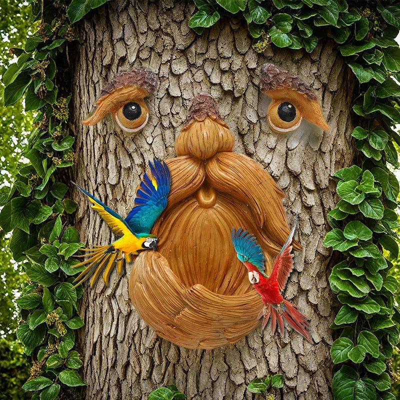 Tree Face, Tree Faces Outdoor, Tree Art, Tree Decorations Outdoor, Tree Faces, Tree Stump Decor, Face for Tree Trunk Peaceful Pleasures Health and Wellness