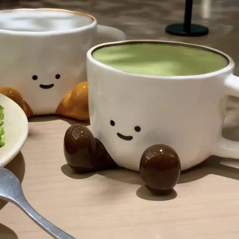 Cartoon Couple Ceramic Mug | Cute Coffee, Tea & Breakfast Cup