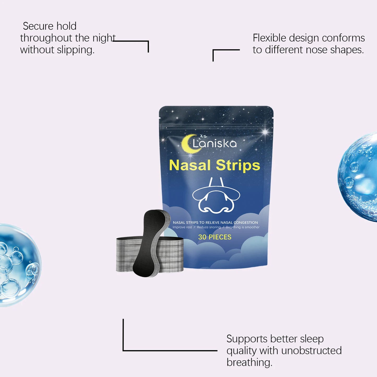 Nasal Strips for Nighttime Breathing | Gentle, Unisex & Daily Use