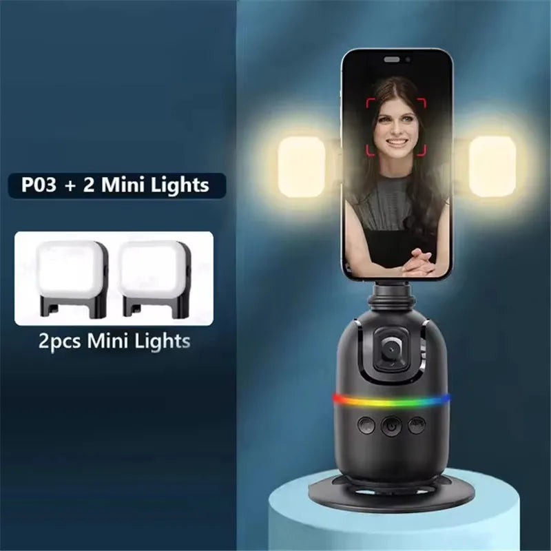 360° AI Face Tracking Gimbal Selfie Stick & Desktop Tripod Peaceful Pleasures Health and Wellness option 2