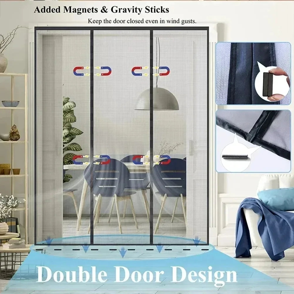 Anti Mosquito Fly Curtains For Doors Screen Magnetic Mosquito Net Door Window Automatic Closing Mesh For Kitchen Living Room Peaceful Pleasures Health and Wellness