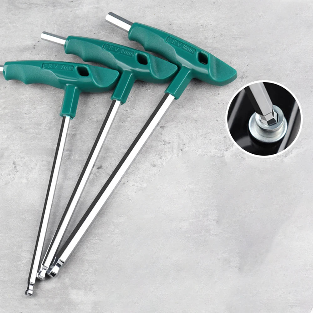 New Practical Hex Key Set T-Handle Hex Allen Key Screws Screwdriver Spanner Master Key Hex Wrench 2mm-10mm T-Handle Allen Keys Peaceful Pleasures Health and Wellness